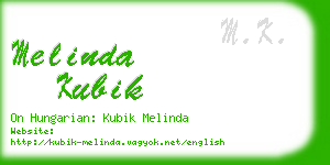 melinda kubik business card